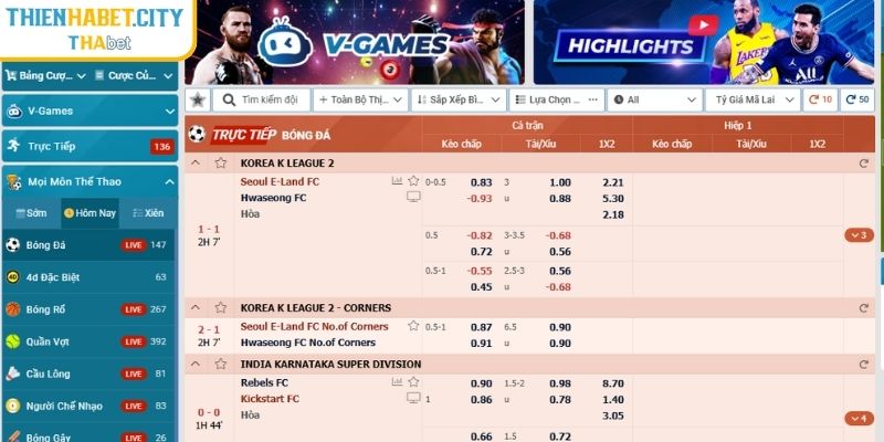 A Sports Thienhabet - Sảnh Cá Cược Với Kho Trò Chơi Hấp Dẫn 1 Khám phá sảnh A Sports Thienhabet