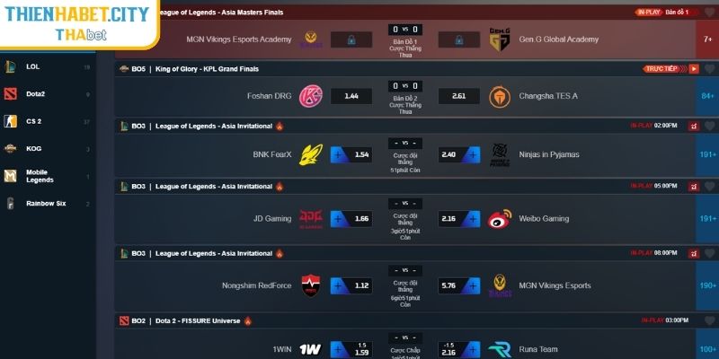 K Sports Thienhabet - Sảnh Cá Cược Đỉnh Cao Với Đa Dạng Kèo 1 Giới thiệu về sảnh cược K Sports Thienhabet