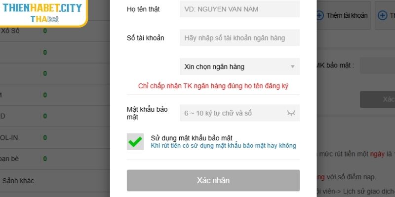 Rút Tiền Thienhabet Và Lỗi Thường Gặp Người Chơi Cần Chú Ý 1 Những điều kiện cơ bản cần đáp ứng để rút tiền Thienhabet