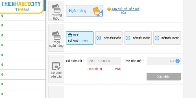 Rút Tiền Thienhabet Và Lỗi Thường Gặp Người Chơi Cần Chú Ý 3 Không đáp ứng hạn mức rút tiền Thienhabet dẫn đến giao dịch thất bại